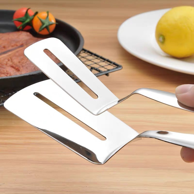 1pc, Stainless Steel Fried Fish Shovel Clamp Food Tong Fish Tong Non-Stick Clip Steak Shovel Spatula Kitchen Tools for Restaurant Kitchen