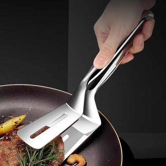 1pc, Stainless Steel Fried Fish Shovel Clamp Food Tong Fish Tong Non-Stick Clip Steak Shovel Spatula Kitchen Tools for Restaurant Kitchen