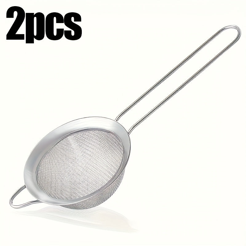 A Fine Mini Mesh Strainer - a Small Stainless Steel Sieve with a Handle, Ideal for Cocktails, Tea, Coffee, And Juice. This Durable Filter Requires No Electricity, Making It Suitable for Both Home Cooks And Professional Chefs