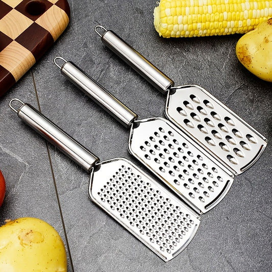 Stainless Steel Slicer, Potato Shred Slicer, Stainless Steel Multifunctional Kitchen Radish Slicer, Vegetable Slicer, Scraper, and Hand Guard, for Vegetables, Cheese, Fruits and Lemon, Suitable for Kitchens, Restaurants, Camping, Kitchen Gadgets