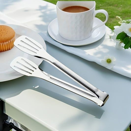1pc Stainless Steel Food Tong, Barbecue Clip, Spicy Hot Pot Clip, Outdoor Cooking Supplies