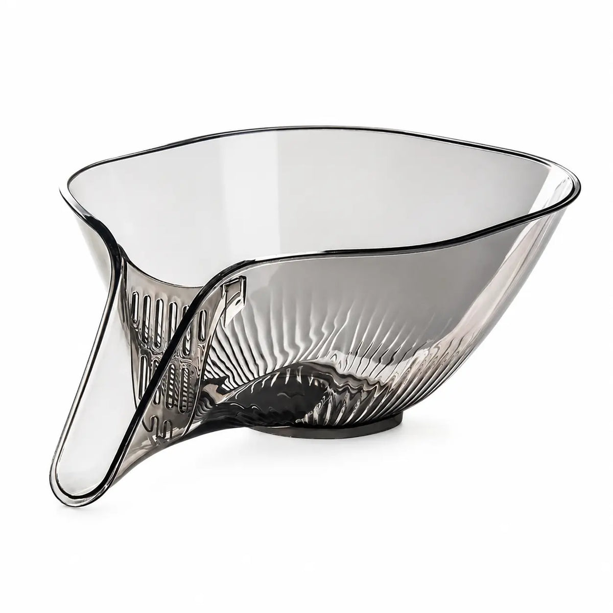 1-Count Transparent Drain Colander Basket - Kitchen Strainer Utensils with Pour Spout, Stable Flat Base, Holes for Washing Fruits, Making Salad - Essential Kitchen Supplies,sohochic