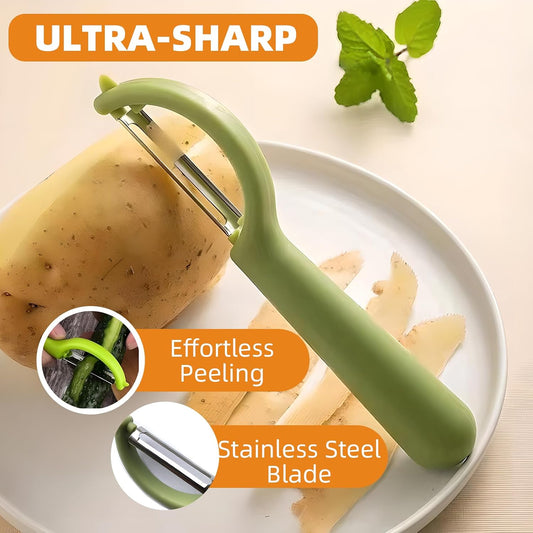 Trez Treamer 6-Pack Vegetable Peeler for Kitchen,Y Peeler Stainless Steel Potato Peeler Set for Apple Veggie Carrot Fruit Zucchini Cucumber Safe Peelers Bulk with Non-Slip Handle (P)