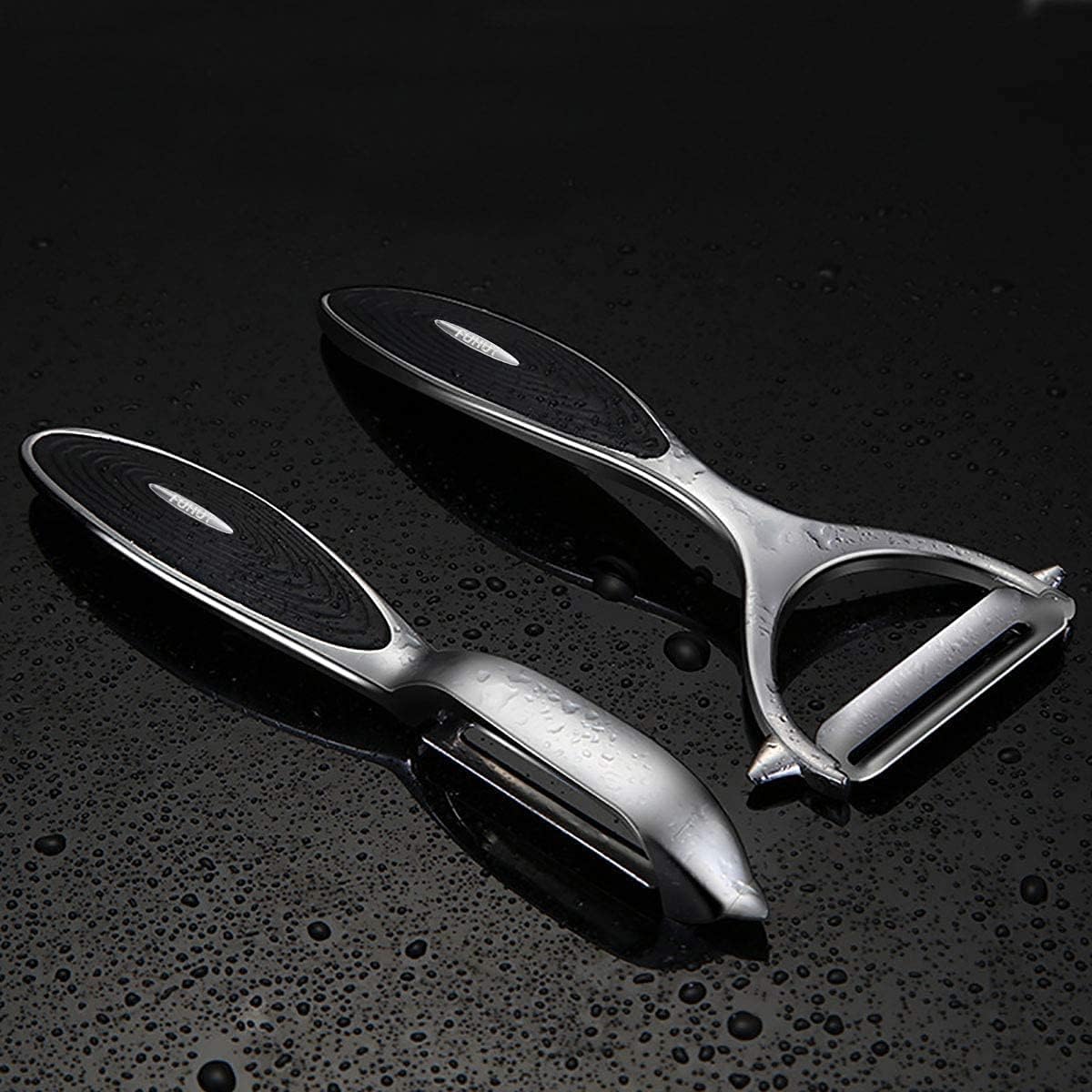 FUHUY Vegetable, Apple Peelers for kitchen, Fruit, Carrot, Veggie, Potatoes Peeler, Y-Shaped and I-Shaped Stainless Steel Peelers, with Ergonomic Non-Slip Handle & Sharp Blade, Good Sturdy (2PCS)