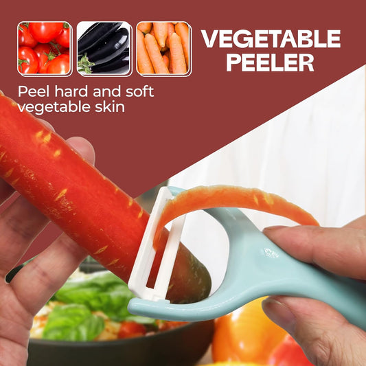 Trez Treamer 6-Pack Vegetable Peelers for Kitchen,Y Ceramic Peeler Safe Potato Peeler Set for Apple Veggie Carrot Fruit Zucchini Cucumber Peelers Bulk with Non-Slip Handle (Y)