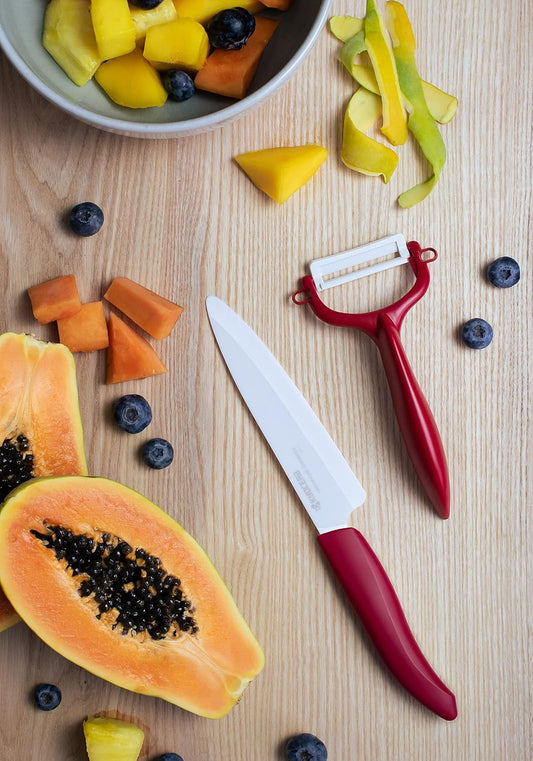 KYOCERA Fruit & Vegetable No-Rust, Ultra-Sharp Ceramic Y-Peeler