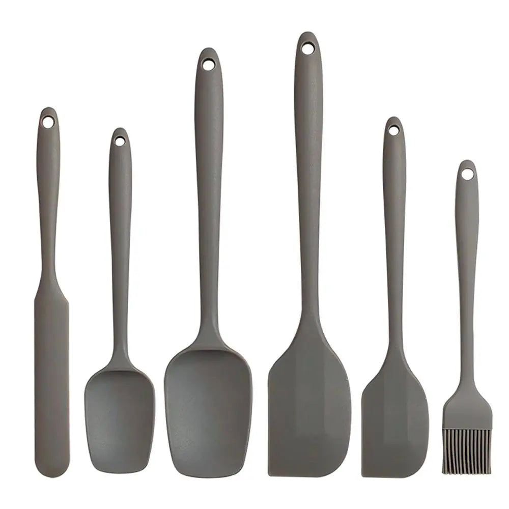 Silicone Spatula Set, 6 Counts/set Baking Tool Set, Heat Resistant Non Stick Cooking Tools for Baking & Mixing, Fully Wrapped and Integrated, Kitchen Utensils & Gadgets, High Temperature Resistant and Can Be Used At 230°