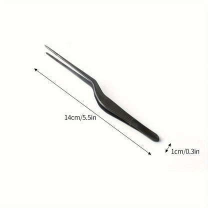 1pc/4pcs Baking Cake Plating Tweezers Decorating Tool, 430 Stainless Steel Molecular Gastronomy Stainless Steel Tool, Chef's Plating Cooking Tongs
