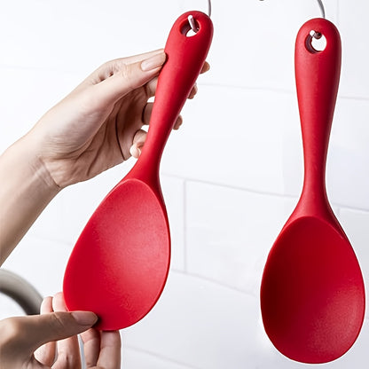 Household Silicone Rice Spatula - Non-Stick Cookware Compatible, Food-Grade, Heat-Resistant, Prevents Rice from Sticking.