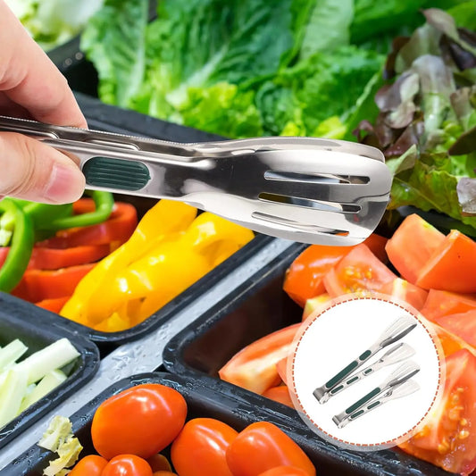 Set of 2 Stainless Steel Food Tongs – Durable, rust-resistant barbecue tongs with ergonomic handles, ideal for barbecues, buffets and kitchen use