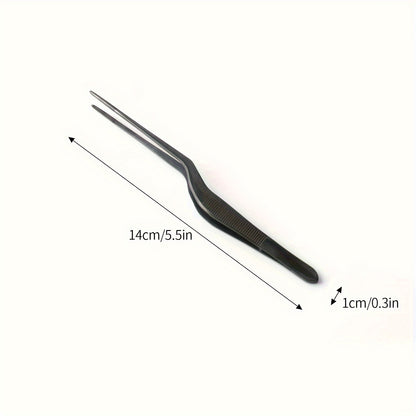 1pc/4pcs Baking Cake Plating Tweezers Decorating Tool, 430 Stainless Steel Molecular Gastronomy Stainless Steel Tool, Chef's Plating Cooking Tongs