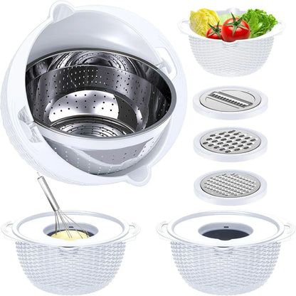 Over the Sink Colander - Strainers and Colanders - Sink Strainer Basket - Expandable Fine Mesh Strainer with Rubber Grip for Veggie, Fruits, Pasta,  Kitchen Essentials (9.5W x 13.4-21.3L x 3.3H)