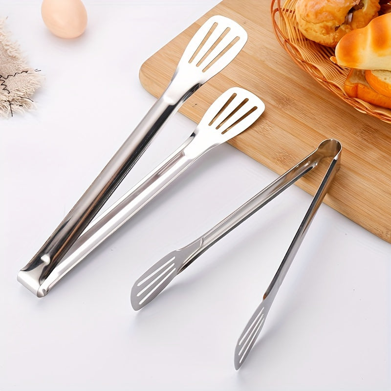 1pc Stainless Steel Food Tong, Barbecue Clip, Spicy Hot Pot Clip, Outdoor Cooking Supplies