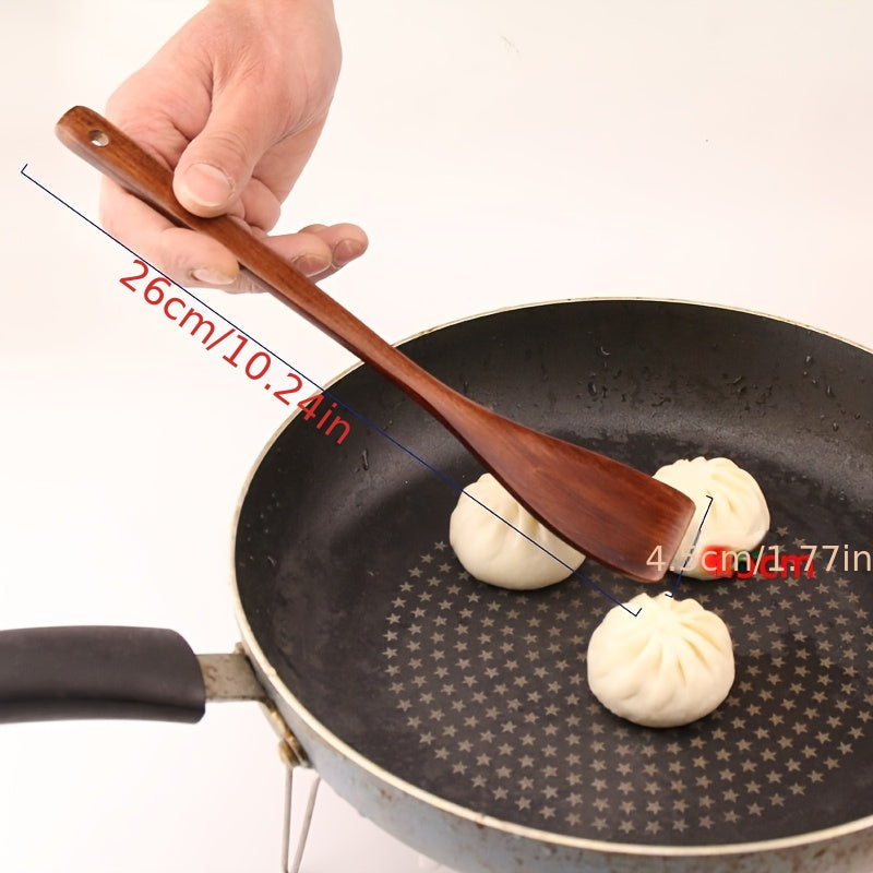 Portable Multifunctional Mini Wooden Spatula, Suitable for Eggs, Steak, And Grilling - an Essential Kitchen Tool