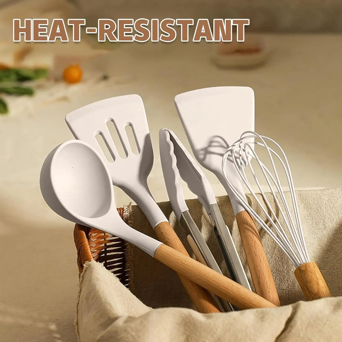 Kitchen Cooking Utensils Set, 33 pcs Non-stick Silicone Spatula Set with Holder Handle Heat Resistant Gadgets Utensil High quality