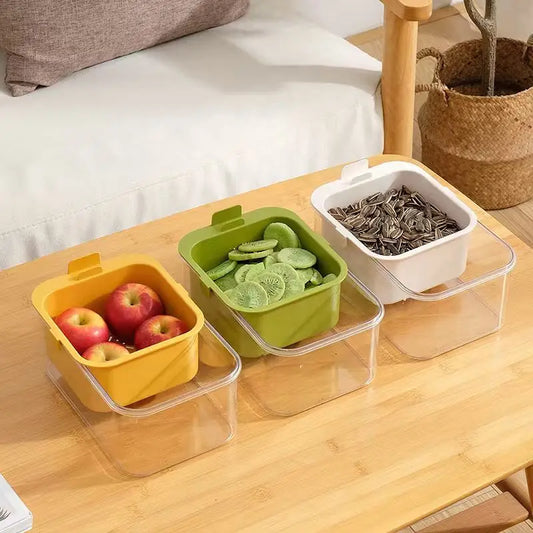 Kitchen Fruit Vegetable Washing Basket Random Color Double Layer Drain Strainer Container Produce Storage Holder For Berry Salad Food Prep