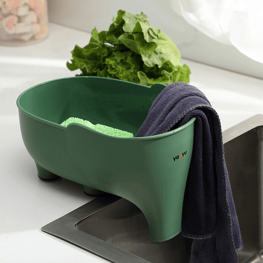 Elegant Elephant-Shaped Sink Strainer - Anti-Slip, Food-Safe Plastic Drain Basket for Kitchen, Fruit, Vegetable, And Soup Filter, Ideal for Leftover Collection, Kitchen Drainage Solution|Elegant Kitchen Accessory|Durable Plastic Strainer