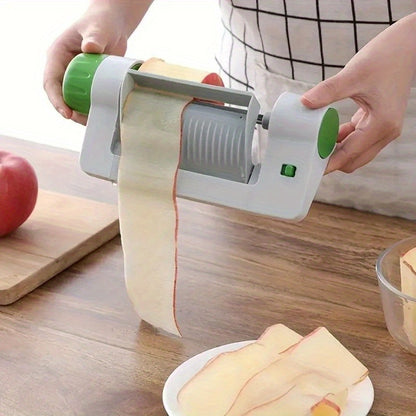 [Multi-Function Peeler Gadget] Vegetables Fruit Manual Slicers Multi-Function Safety Round Sheet Peeler Potato Apple Peeler Corer Gadget Kitchen Additions