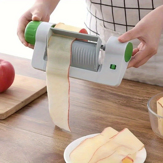 [Multi-Function Peeler Gadget] Vegetables Fruit Manual Slicers Multi-Function Safety Round Sheet Peeler Potato Apple Peeler Corer Gadget Kitchen Additions