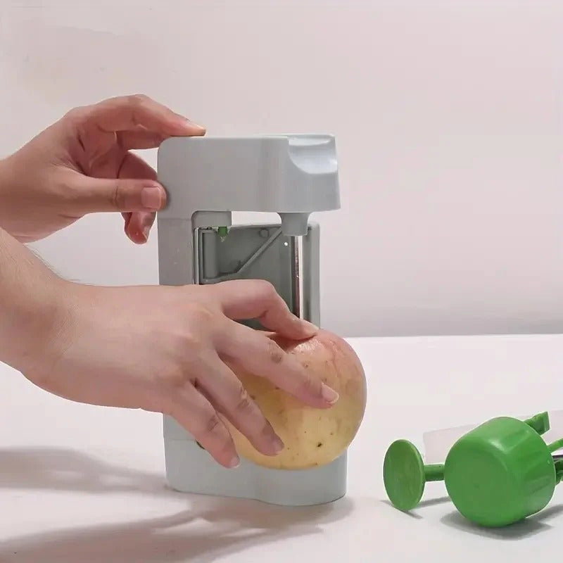 [Multi-Function Peeler Gadget] Vegetables Fruit Manual Slicers Multi-Function Safety Round Sheet Peeler Potato Apple Peeler Corer Gadget Kitchen Additions
