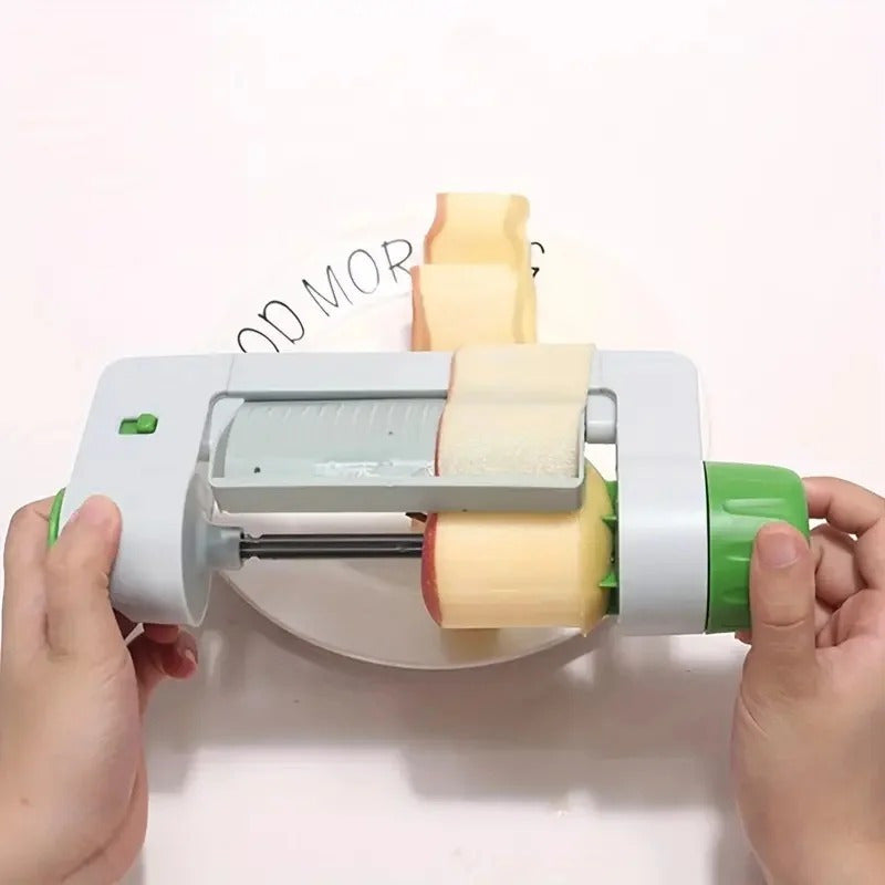 [Multi-Function Peeler Gadget] Vegetables Fruit Manual Slicers Multi-Function Safety Round Sheet Peeler Potato Apple Peeler Corer Gadget Kitchen Additions