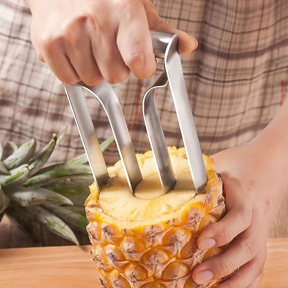 1/2pcs Easy to Use Pineapple Coreless Slicer - Durable Stainless Steel Comfortable Grip - Perfect for Home and Kitchen/restaurant Use