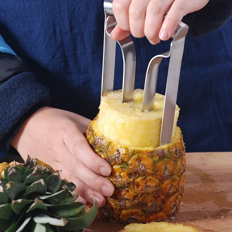 1/2pcs Easy to Use Pineapple Coreless Slicer - Durable Stainless Steel Comfortable Grip - Perfect for Home and Kitchen/restaurant Use