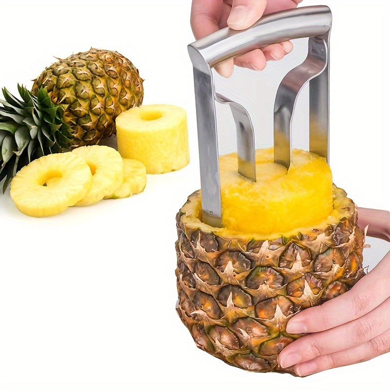 1/2pcs Easy to Use Pineapple Coreless Slicer - Durable Stainless Steel Comfortable Grip - Perfect for Home and Kitchen/restaurant Use