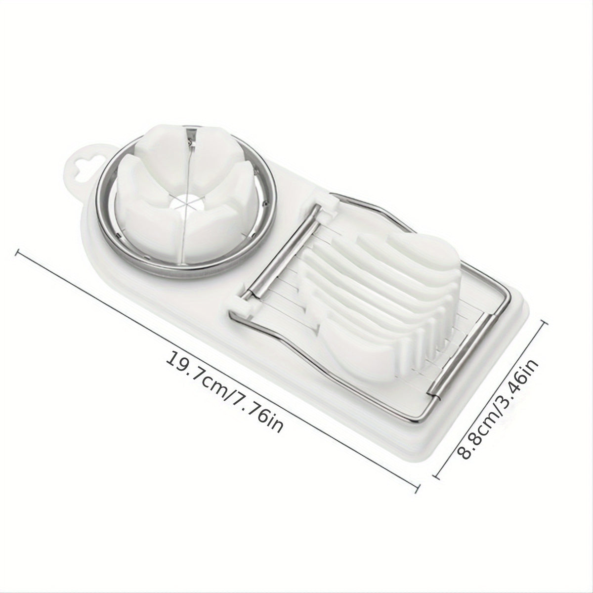 2-in-1 Stainless Steel Egg Slicer & Chopper - Multifunctional Kitchen Gadget for Perfectly Sliced & Diced Boiled Eggs Egg Cooker Egg Slicer for Hard Boiled Eggs