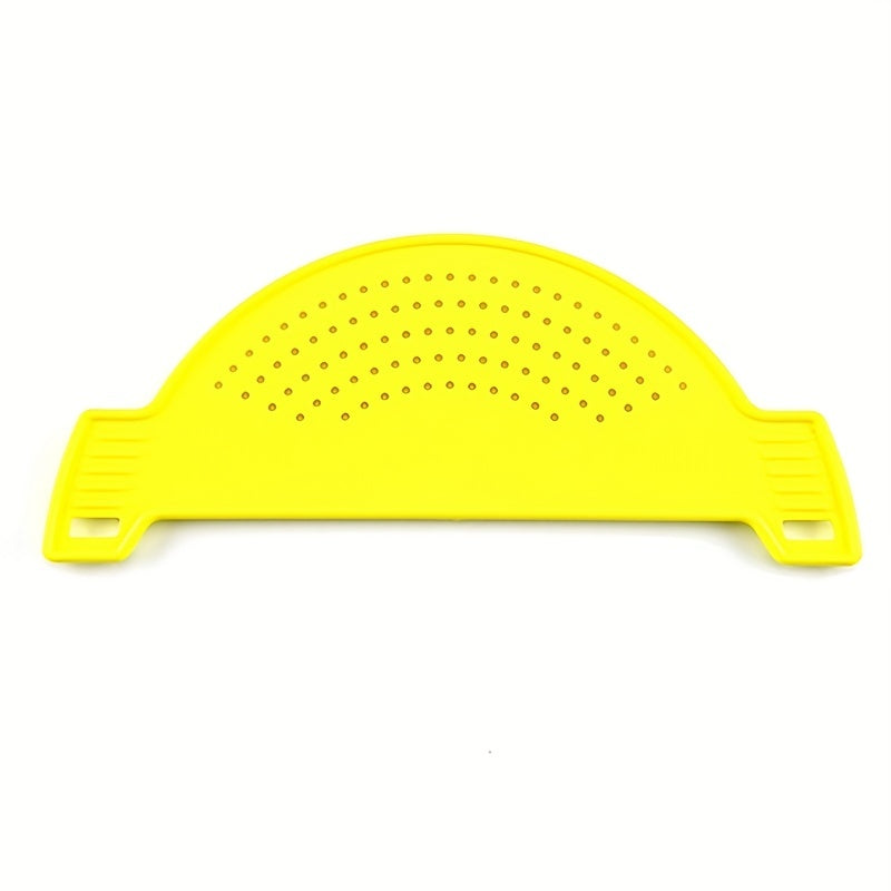 1pc Kitchen Drainer, PP Material Pot Edge Vegetable Drainer, Household Drainer with Splash Guard