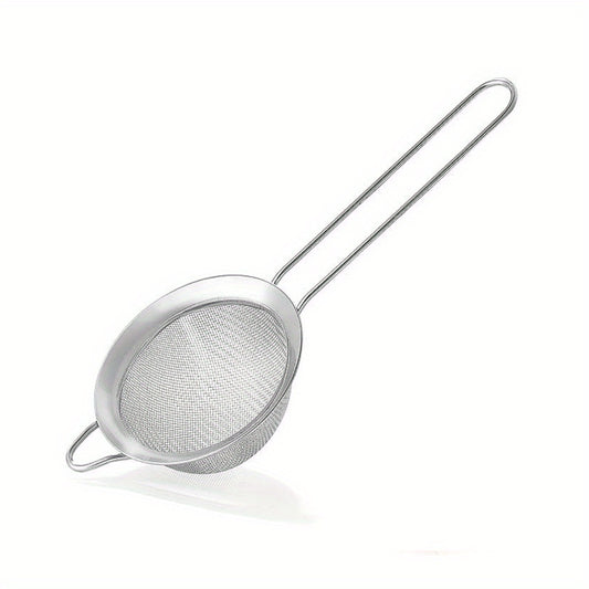 A Fine Mini Mesh Strainer - a Small Stainless Steel Sieve with a Handle, Ideal for Cocktails, Tea, Coffee, And Juice. This Durable Filter Requires No Electricity, Making It Suitable for Both Home Cooks And Professional Chefs