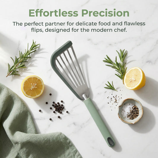 Food Grade Silicone Butterfly Spatula Heat Resistant Non Stick Pan Turner for Frying Fish Pancakes Stir Fry Kitchen Cooking Accessories Tool - YY