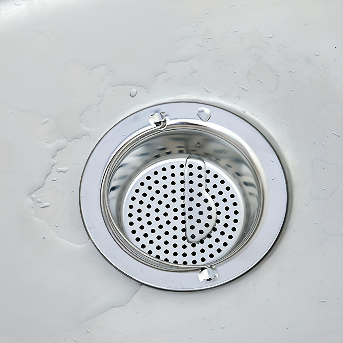 Sink Filter Mesh with Handle, Sink Filter Mesh Sink Stainless Steel Kitchen Dishwashing Vegetable Basin Filter Basket Sewer Floor Drain Mesh
