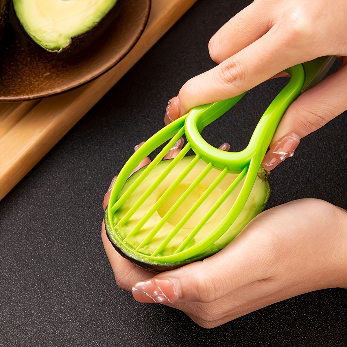 2-In-1 Avocado Slicer And Pitter - Multifunctional Kitchen Gadget, Easy Durable Polypropylene, Food Safe, Peeler, Fruit Cutter