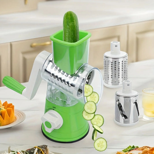 MIUVA 7-in-1 Multifunctional Cheese Grater & Vegetable Slicer Manual Food Grater for Potatoes BPA Free Kitchen Plastic Stainless Steel Chopping Utensils Thanksgiving tableware TikTokShopBlackFriday Christmas Gift