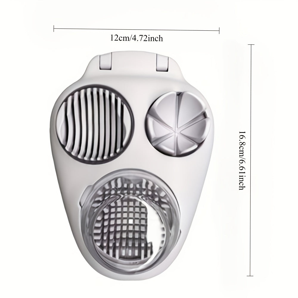 Heavy Duty Manual Egg Slicer, Crushing And Cutting Device, Three in One Multifunctional Circular Blade, Sturdy And Easy to Clean, a Household And Commercial Kitchen Artifact.
