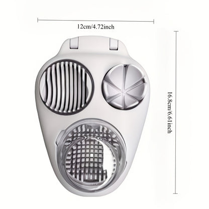 Heavy Duty Manual Egg Slicer, Crushing And Cutting Device, Three in One Multifunctional Circular Blade, Sturdy And Easy to Clean, a Household And Commercial Kitchen Artifact.