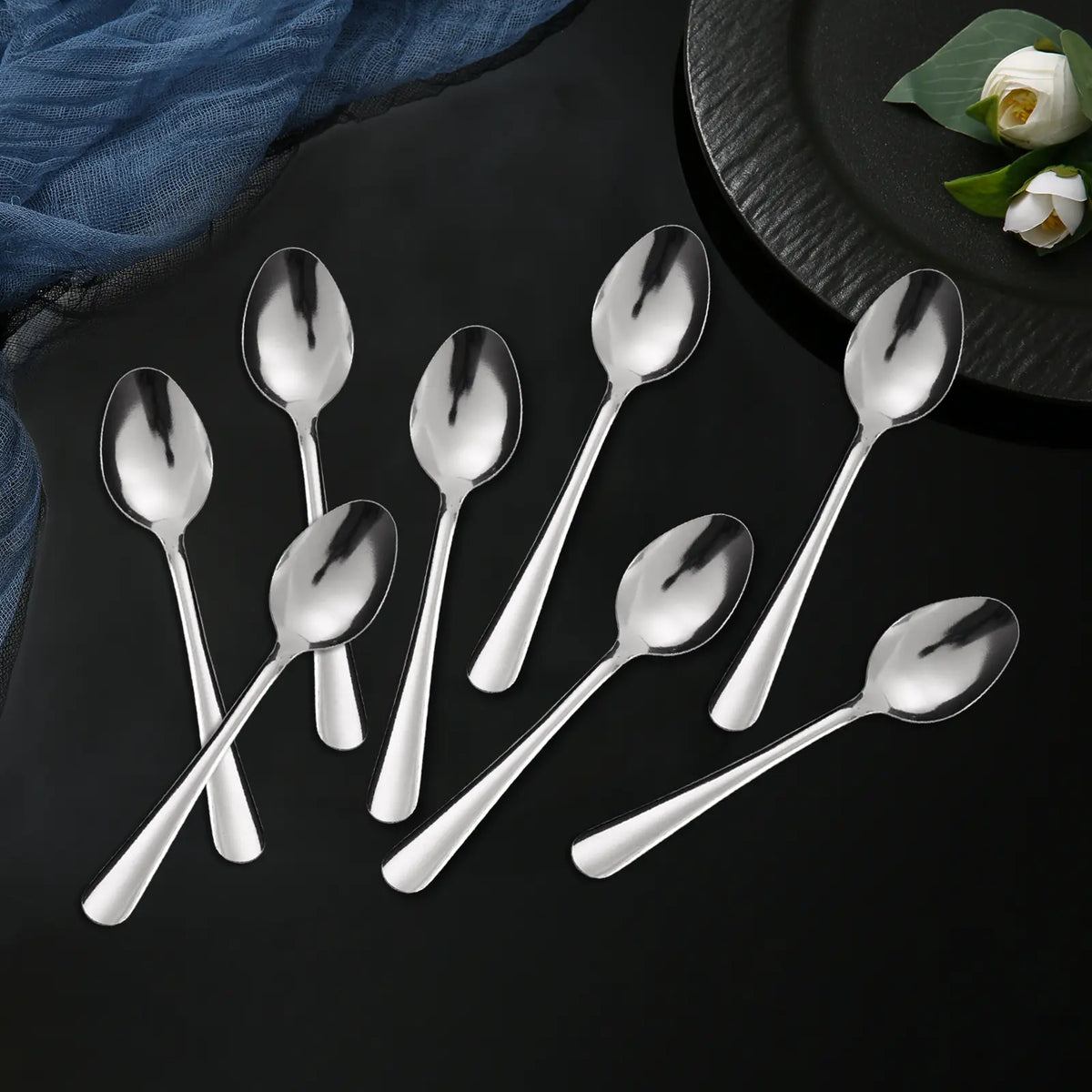 36-Piece Windsor Style Stainless Steel Tea Spoon Complete Set - Durable Tableware, Seamless Smooth Surface, Classic Sturdy Cutlery, Reusable Dishwasher Safe, 36pc for Parties, Party Banquets, Daily Use