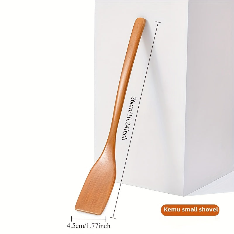 Portable Multifunctional Mini Wooden Spatula, Suitable for Eggs, Steak, And Grilling - an Essential Kitchen Tool