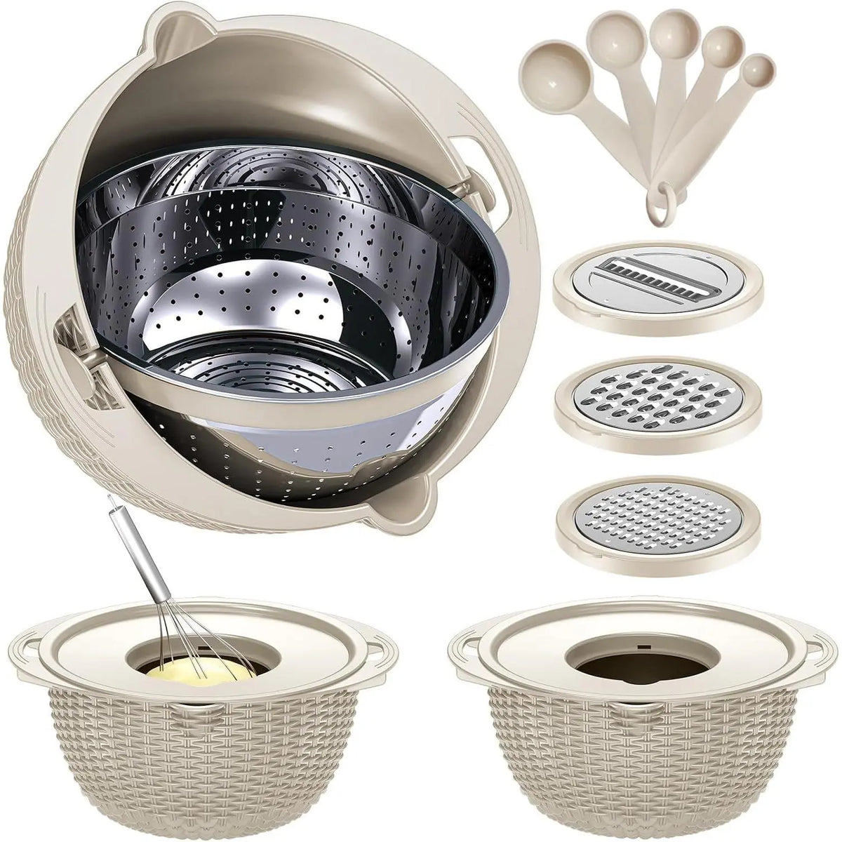 Over the Sink Colander - Strainers and Colanders - Sink Strainer Basket - Expandable Fine Mesh Strainer with Rubber Grip for Veggie, Fruits, Pasta,  Kitchen Essentials (9.5W x 13.4-21.3L x 3.3H)