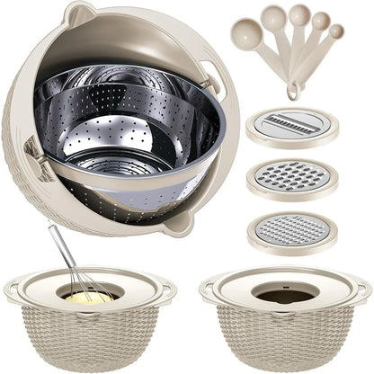 Over the Sink Colander - Strainers and Colanders - Sink Strainer Basket - Expandable Fine Mesh Strainer with Rubber Grip for Veggie, Fruits, Pasta,  Kitchen Essentials (9.5W x 13.4-21.3L x 3.3H)