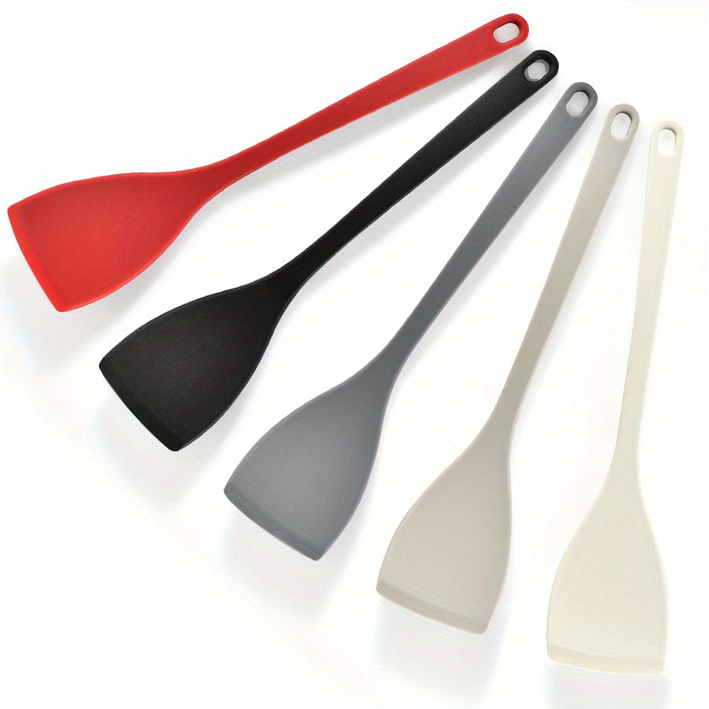 Integrated Silicone Spatula, Kitchen Cooking Non-Stick Silicone Spatula, Home Cooking Spatula with Bracket, Cooking Utensils