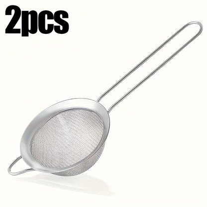 A Fine Mini Mesh Strainer - a Small Stainless Steel Sieve with a Handle, Ideal for Cocktails, Tea, Coffee, And Juice. This Durable Filter Requires No Electricity, Making It Suitable for Both Home Cooks And Professional Chefs