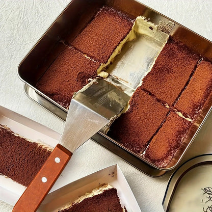 Special Tiramisu Spatula, Stainless Steel Cake Spatula with Wooden Handle, Steak Cooking Spatula, Cake Spatula Dessert Tool, Suitable for Cast Iron Pans, Grills and Baking Pans | BBQ, Cooking Tools | Thanksgiving, Christmas Feast Cake Slice Server