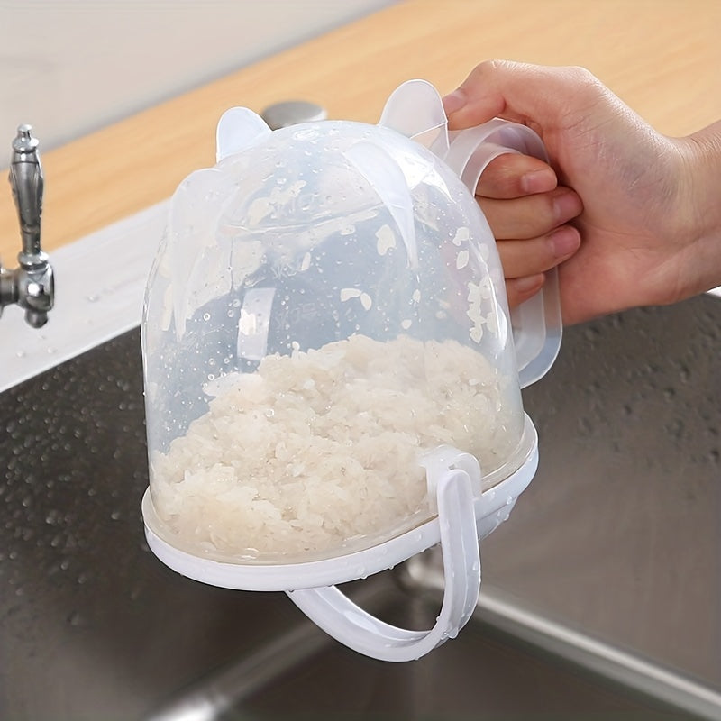 1pc Fast Automatic Rice Washing Machine, Grain Cleaning Strainer, Rice Sieve Colander Basket, Kitchen Gadgets
