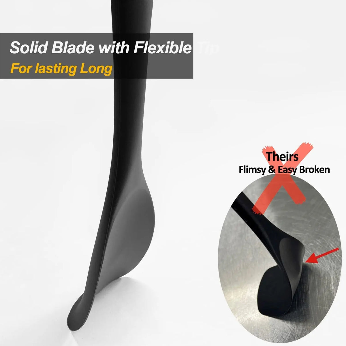 Silicone Spatula for High Heat Cooking, Durable Non-Scratch Design, Comfortable Grip, Essential Kitchen Tool, Long-Lasting Quality, Silicone Spatula Set