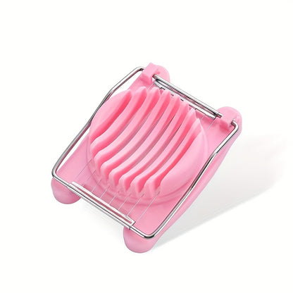 1 Egg Slicer - Stainless Steel Wire Cutter, Suitable for Kitchens And Restaurants - Easy to Slice Eggs, Fruits, And Vegetables, Kitchen Accessory