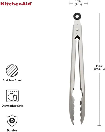KitchenAid Stainless Steel Utility Tongs, 12 Inch