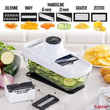 Mandoline slicer, Vegetable slicer, Cheese grater, Multi-functional kitchen tool, 11-in-1 slicer and grater