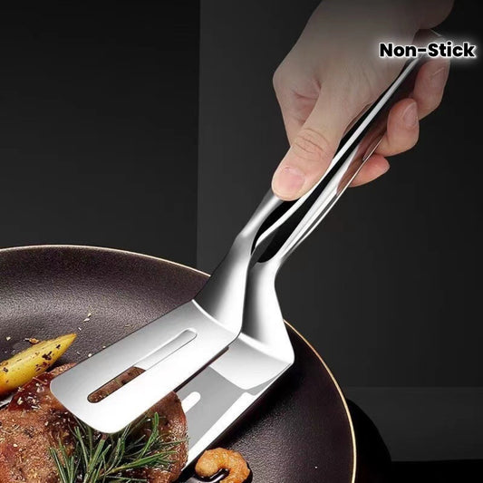 1pc, Stainless Steel Fried Fish Shovel Clamp Food Tong Fish Tong Non-Stick Clip Steak Shovel Spatula Kitchen Tools for Restaurant Kitchen